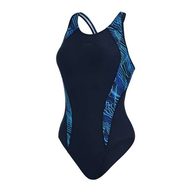 Speedo Allover Panel Laneback naisten uimapuku navy/aquarium - Naisten uima-asut - 50537447656 - 1