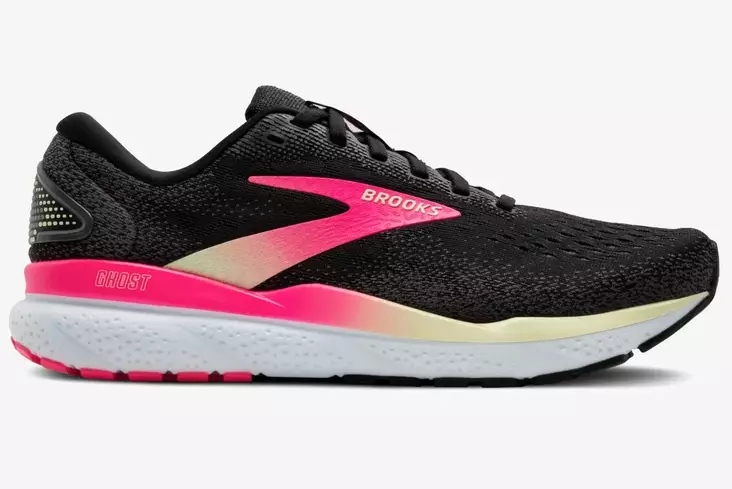 Brooks Ghost 16 W juoksukengät musta/pinkki - Naisten juoksukengät - 1953945436 - 1