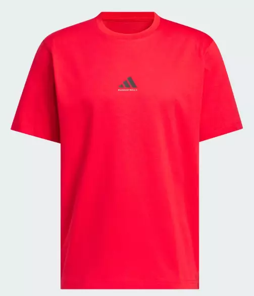 Adidas BB Found Tee miesten t-paita punainen - Miesten t-paidat - KC3226 - 1