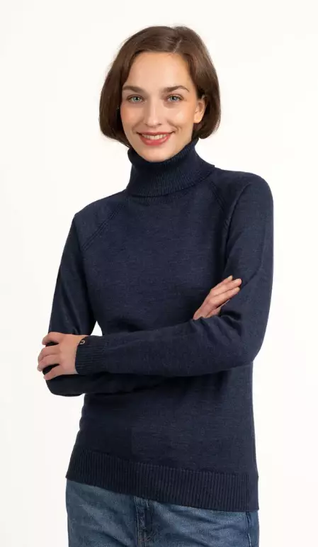 North Outdoor Halla naisten merinoneulepusero indigonsininen - Naisten urheilupaidat ja hupparit - 64384421606 - 1