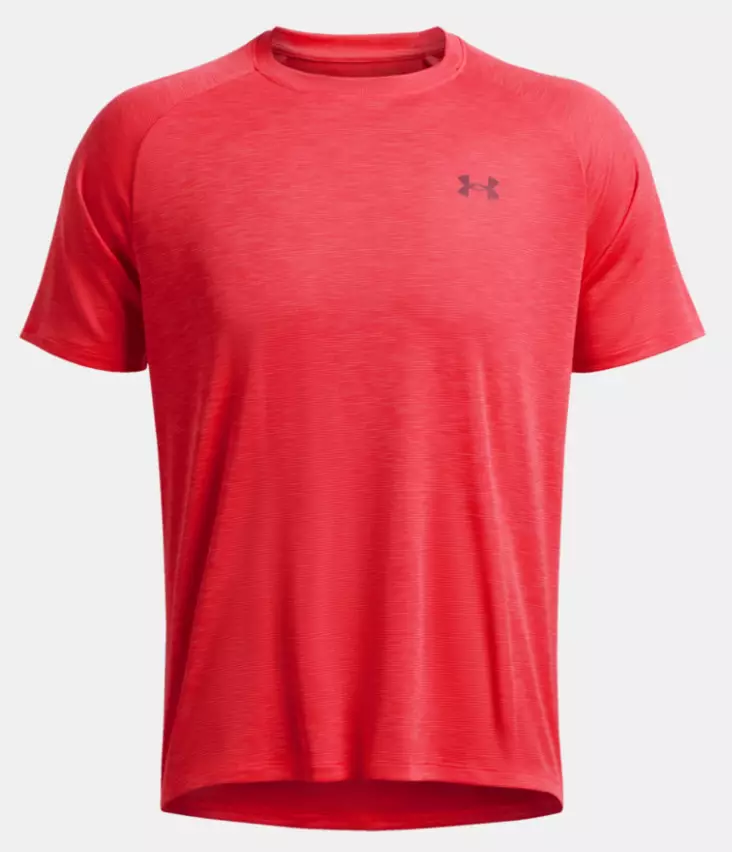 Under Armour Tech Textured SS miesten treenipaita punainen - Miesten treenivaatteet - 1977773106 - 1