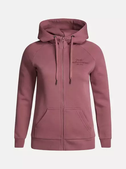 Peak Performance Original Zip Hood naisten hupparitakki rose brown - Naisten paidat ja yläosat - 41-41-73332693727 - 1