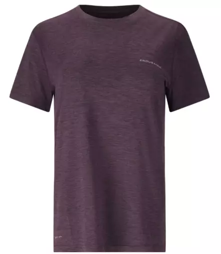 Endurance Alvaly Melange S/S Tee naisten treenipaita meleerattu tumma luumu - Naisten treenivaatteet - E243392-4207 - 1