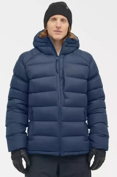 Haglöfs Rosson Down Hood miesten untuvatakki tummansininen - Miesten urheilutakit ja puvut - 73188418367 - 1