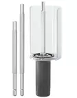 Rex rotoharjan kahva suojakuvulla + akselit 100mm ja 140mm - Suksien voitelutarvikkeet - 6417839062927 - 3