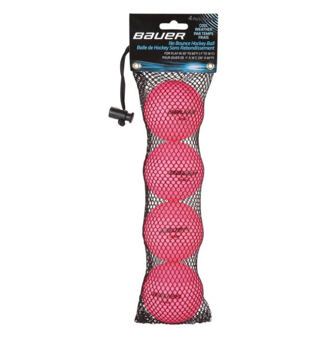 Bauer street hockey pallo pinkki 4-pack - Street hockey - 680680997397 - 1