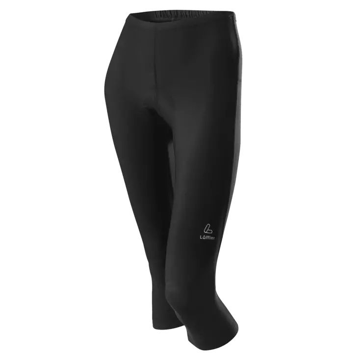 Löffler Bike 3/4 Tights Basic naisten pyöräilyhousut black - Naisten pyöräilyvaatteet - 90060636687 - 1
