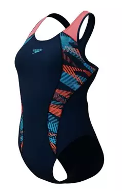 Speedo Placement Laneback naisten uimapuku tummansininen koralli - Naisten uima-asut - 50599377657 - 1