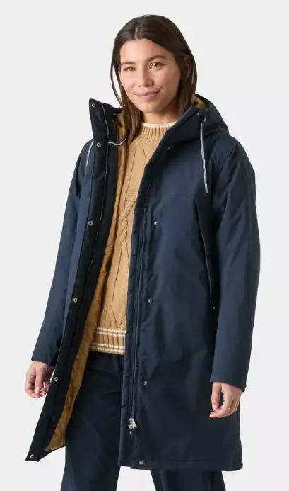 Helly Hansen Hvaler Insulated Raincoat naisten kevytvanutakki tummansininen - Naisten takit ja puvut - 54487-597 - 1