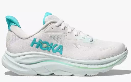 Hoka Clifton 10 juoksukengät valkoinen/turkoosi - Naisten juoksukengät - 1976347527 - 1