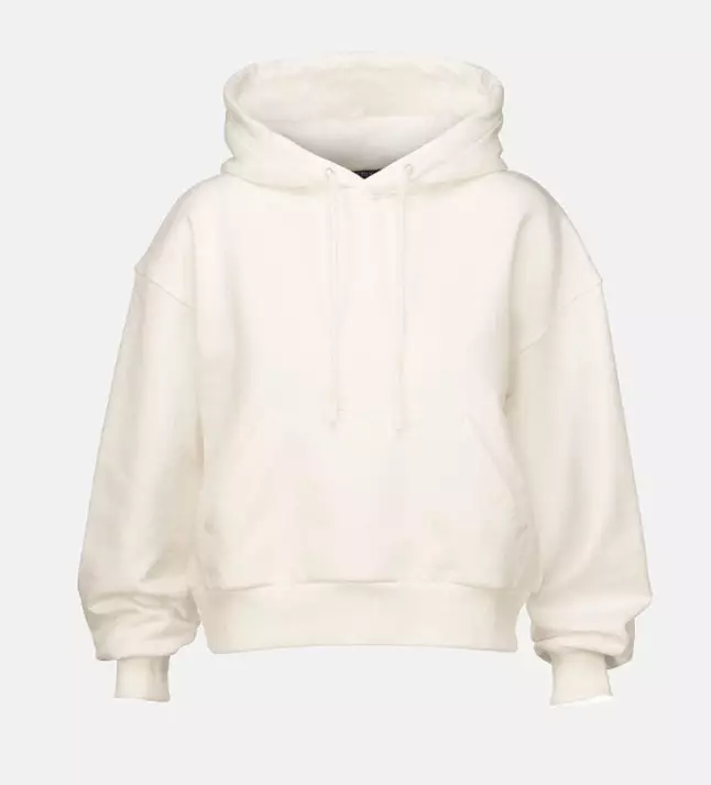 Hygge Organic Cotton Hoodie naisten huppari valkoinen - Naisten urheilupaidat ja hupparit - 111613-37 - 1