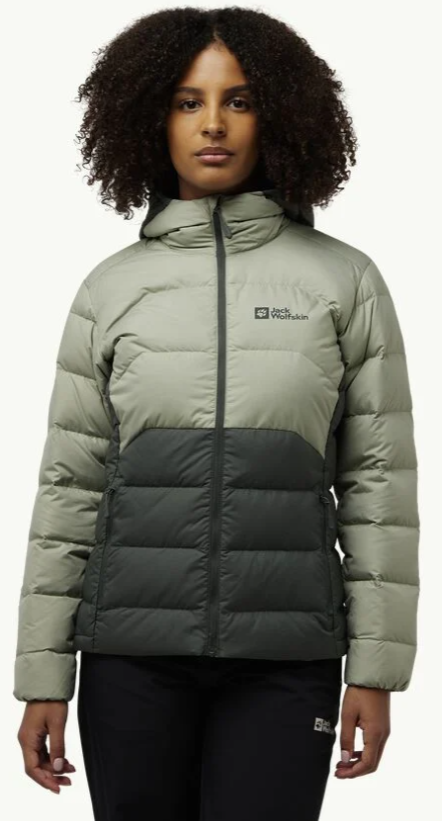 Jack Wolfskin Ather Down Hoody naisten kevytuntuvatakki vihreä - Naisten takit ja puvut - 40648863427 - 1