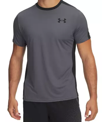 Under Armour HG Wordmark SS miesten treenipaita harmaa/musta - Miesten treenivaatteet - 1986334327 - 1