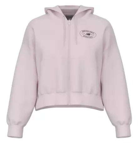 New Balance Reimagined Fleece Full Zip naisten hupparitakki vaaleanpunainen - Naisten urheilupaidat ja hupparit - 1990623148 - 1