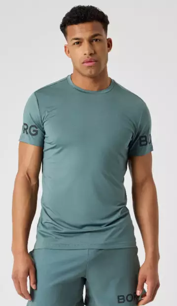 Björn Borg Borg T-Shirt miesten treenipaita balsam green - Miesten treenivaatteet - 73214658478 - 1