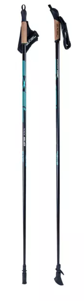 Exel Nordic Walker Evo sauvakävelysauvat black/cyan - Sauvakävely - 643825113538 - 1