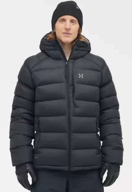 Haglöfs Rosson Down Hood miesten untuvatakki musta - Miesten takit - 41-41-73188418368 - 1