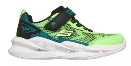 Skechers Meteor Lights 2.0 lasten lenkkarit lime/musta - Lasten juoksukengät - 1992521698 - 1