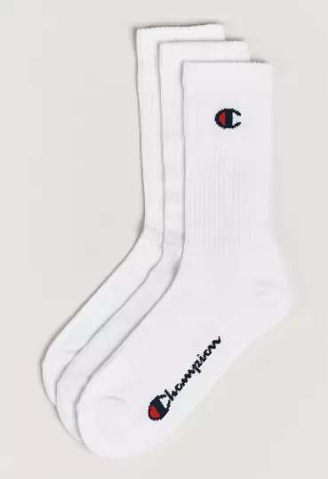 Champion Crew Socks 3pr sukkapaketti valkoinen - Urheilusukat - 80541123038 - 1