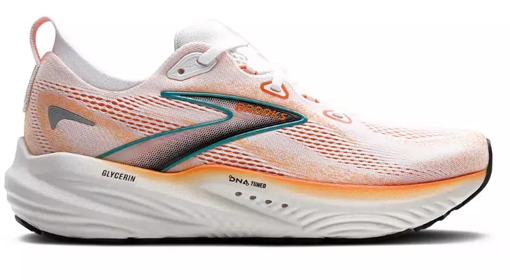 Brooks Glycerin 22 juoksukengät valkoinen/oranssi - Miesten juoksukengät - 1953945948 - 1