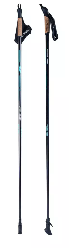 Exel Nordic Walker Evo sauvakävelysauvat black/cyan - Sauvakävely - 643825113538 - 1
