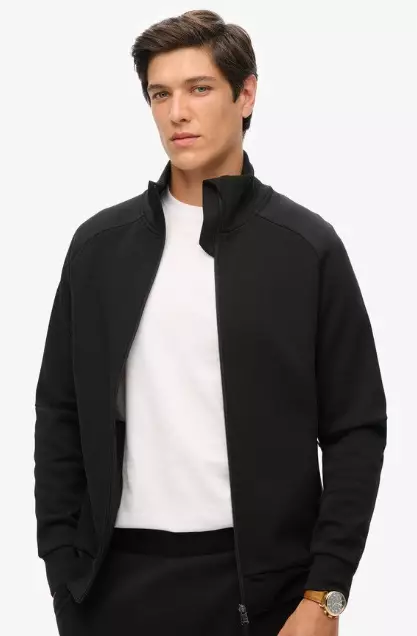 Superdry Tech Loose Tracktop miesten collegetakki musta - Miesten urheilutakit ja puvut - 50630684028 - 1