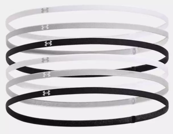 Under Armour Mini Elastic Headband hiuspantapaketti musta/harmaa/valkoinen - Pipot, lippikset ja pannat - 197779495868 - 1