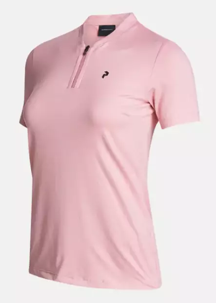 Peak Performance Turf Zip SS naisten golfpaita warm blush - Naisten urheiluvaatteet - 41-41-73332693589 - 1