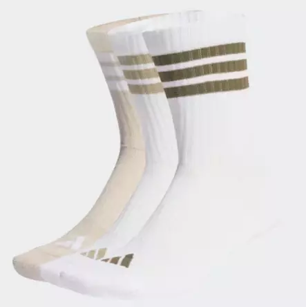 Adidas 3S ESS C Crew 3P sukkapaketti valkoinen/beige - Urheilusukat - KC9639 - 1