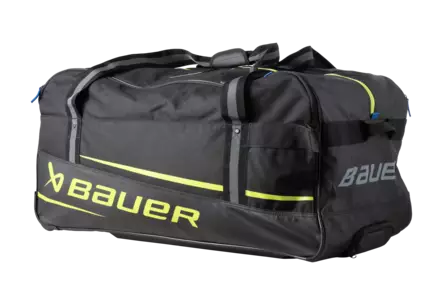 Bauer Premium Wheeled Bag JR varustelaukku musta/keltainen - Jääkiekkokassit ja varustelaukut - 688698659559 - 1