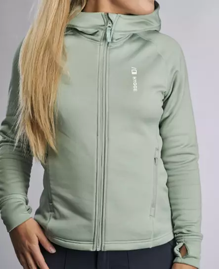 Hygge Pow Zip Hoodie naisten hupparitakki vaaleanvihreä - Naisten takit ja puvut - 111576-09 - 1