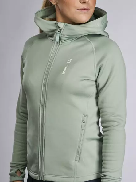 Hygge Pow Zip Hoodie naisten hupparitakki vaaleanvihreä - Naisten takit ja puvut - 111576-09 - 2