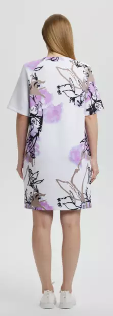Luhta Eurajoki naisten kesämekko valkoinen/violetti - Naisten shortsit, caprit ja hameet - 64385944589 - 2