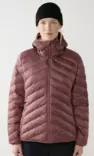 Haglöfs Särna Mimic Hood naisten kevytvanutakki misty mauve - Naisten takit ja puvut - 73188420599 - 1