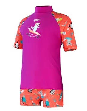 Speedo Digital Short Sleeve Rash Top Set - Lasten uima-asut ja uimahousut - 50599372849 - 1