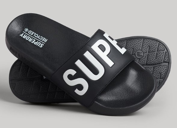 Superdry Code Core Vegan Pool Slide sandaalit musta - Naisten sandaalit - 50597265549 - 1