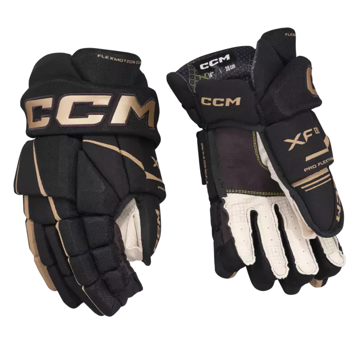 CCM Tacks XF80 JR jääkiekkohanskat musta/kulta - Jääkiekkohanskat - 1915208179 - 1