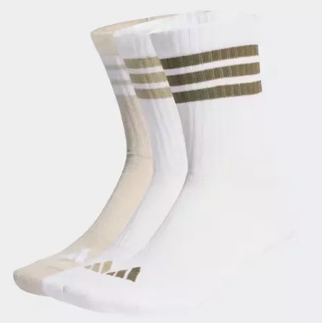Adidas 3S ESS C Crew 3P sukkapaketti valkoinen/beige - Urheilusukat - KC9639 - 1