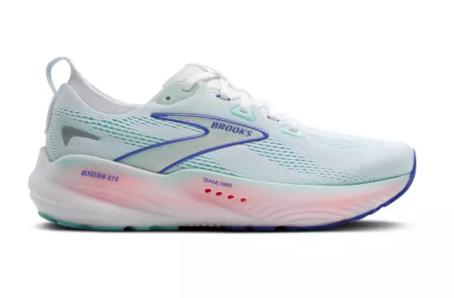 Brooks Glycerin GTS 22 juoksukengät valkoinen/sininen - Naisten juoksukengät - 1953946029 - 1