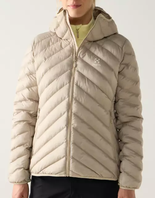 Haglöfs Särna Mimic Hood naisten kevytvanutakki beige - Naisten takit ja puvut - 73188419799 - 1