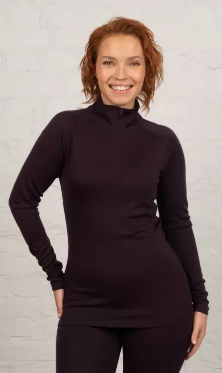 North Outdoor Sensitive 225 Merino Zip Shirt naisten merinovillapoolo munakoiso - Naisten väli- ja alusasut - 64384421409 - 1