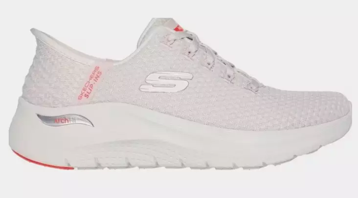 Skechers Arch Fit 2.0 kävelykengät luonnonvalkoinen - Naisten kävelykengät - 1979767899 - 1