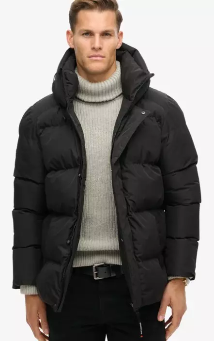 Superdry Hooded 5 Baffle Sports Puffer m - Miesten urheilutakit ja puvut - 50630687489 - 1