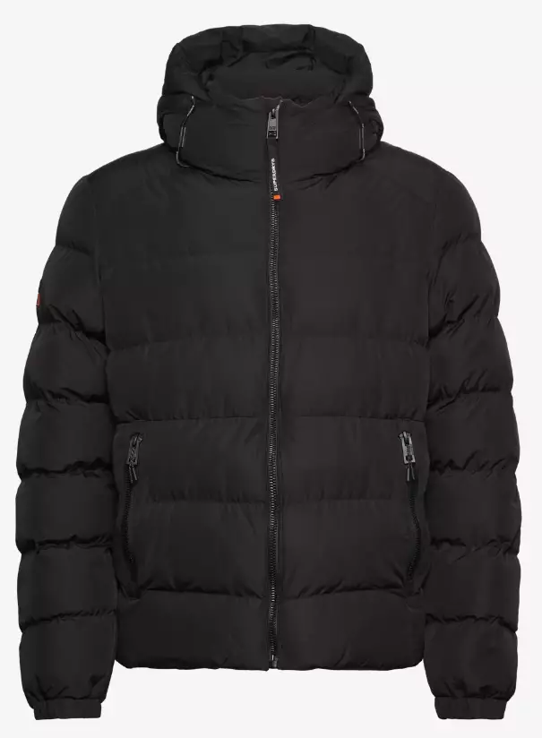 Superdry Hooded Sports Puffer Jacket miesten talvitakki musta - Miesten urheilutakit ja puvut - 50630683209 - 1