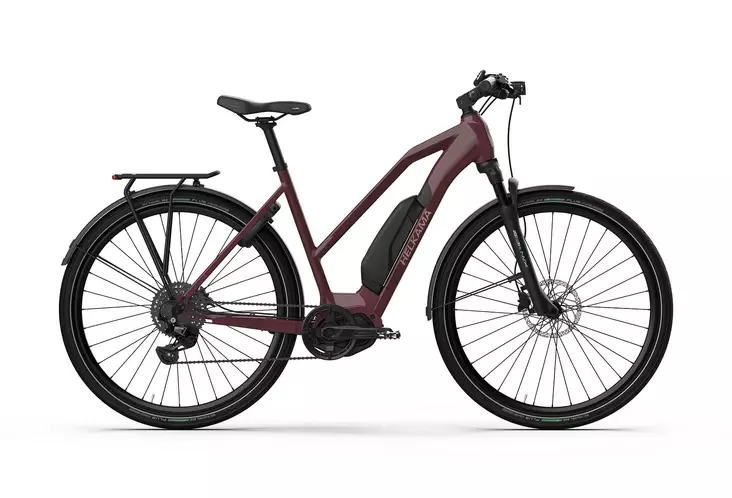 Helkama SE 10v sähköpyörä karpalonpunainen - Kaupunkisähköpyörät - HSE10M-KP-C - 1